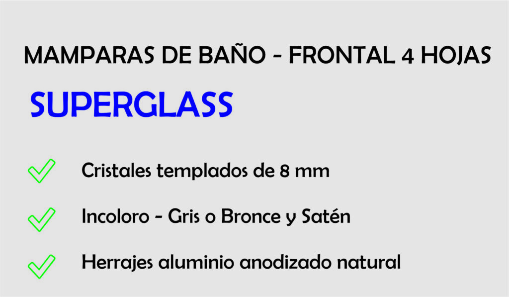 Mamparas Frontal 4 hojas